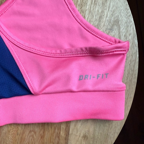 Nike Dri Fit Pink & Blue Color Block Sports Bra girls sz: Med - Picture 5 of 7